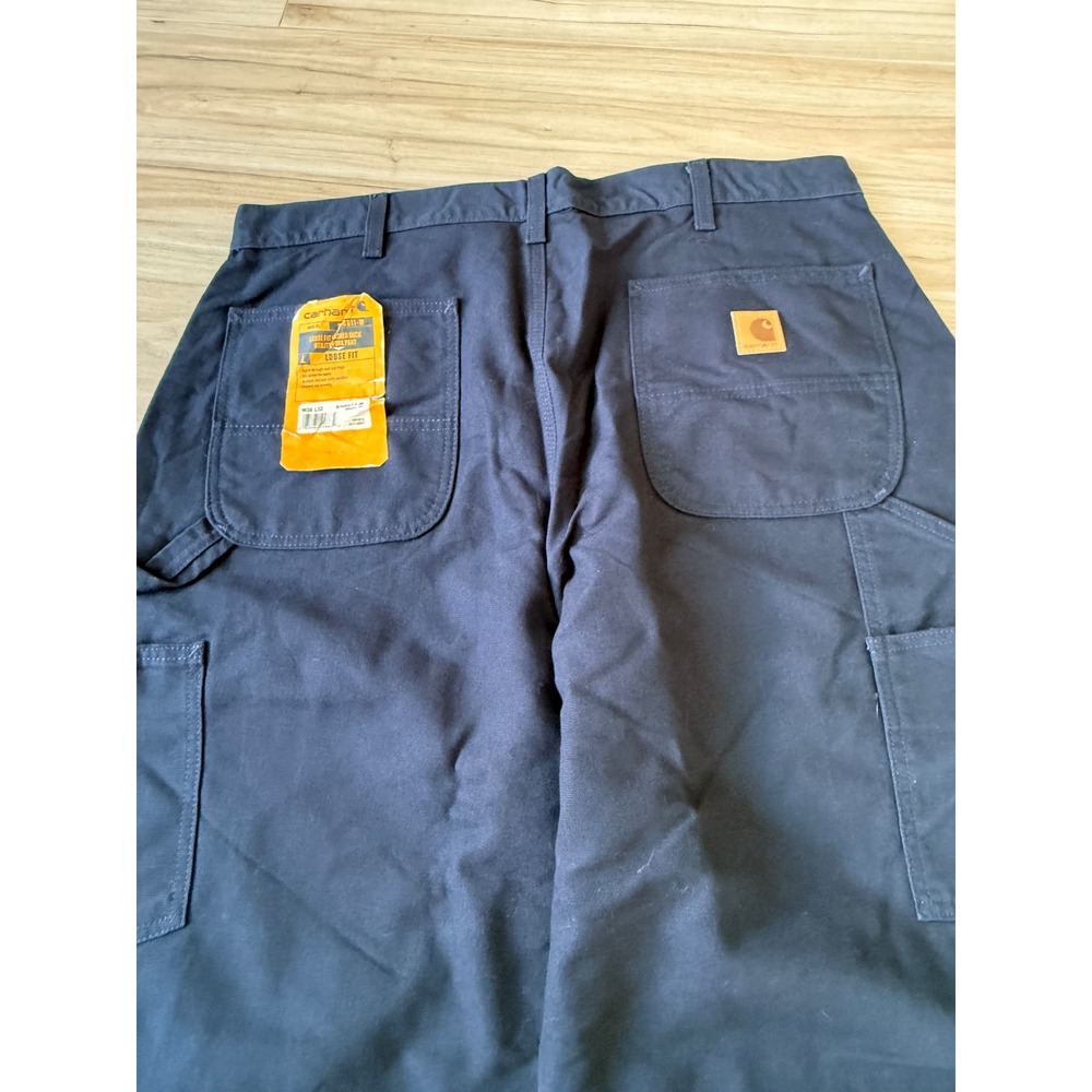 Carhartt  Loose Fit Washed Duck Utility Work Pants Midnight Navy 38x32 NWOT - Picture 7 of 10